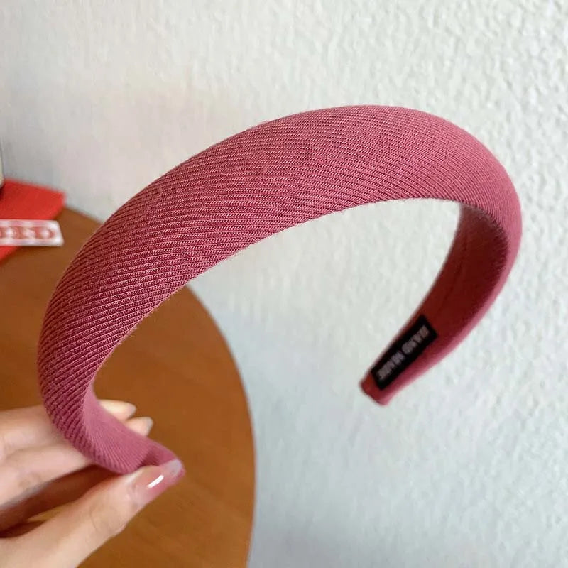 Vintage Red Velvet Padded Headband
