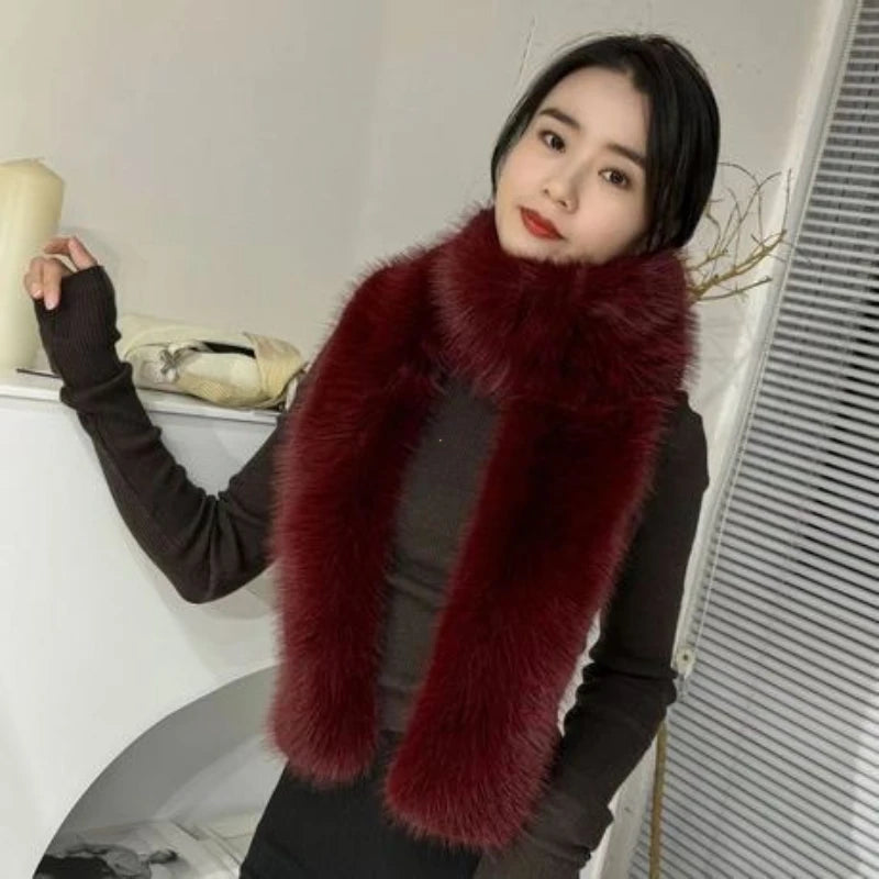 Fluffy Faux Fur Winter Wrap Scarf