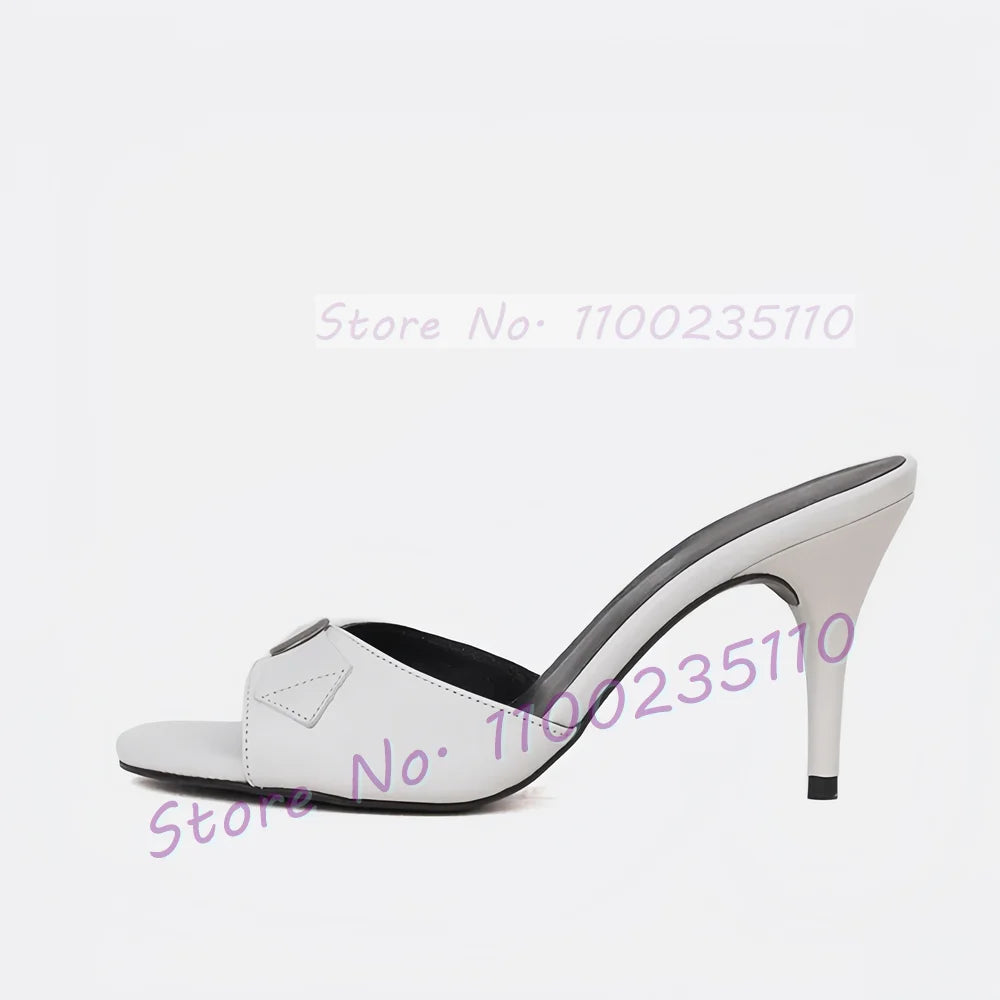 Sophisticated Purple Round Toe Buckle Mules For Women