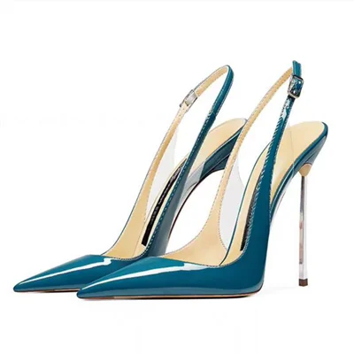Elegant Pointed Toe Narrow Band Buckle Pumps for Women
