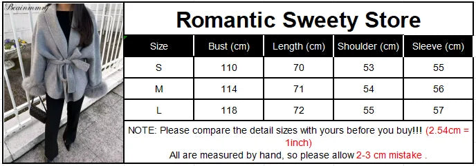 Faux Fur Wool Blend Longline Lapel Overcoat for Women