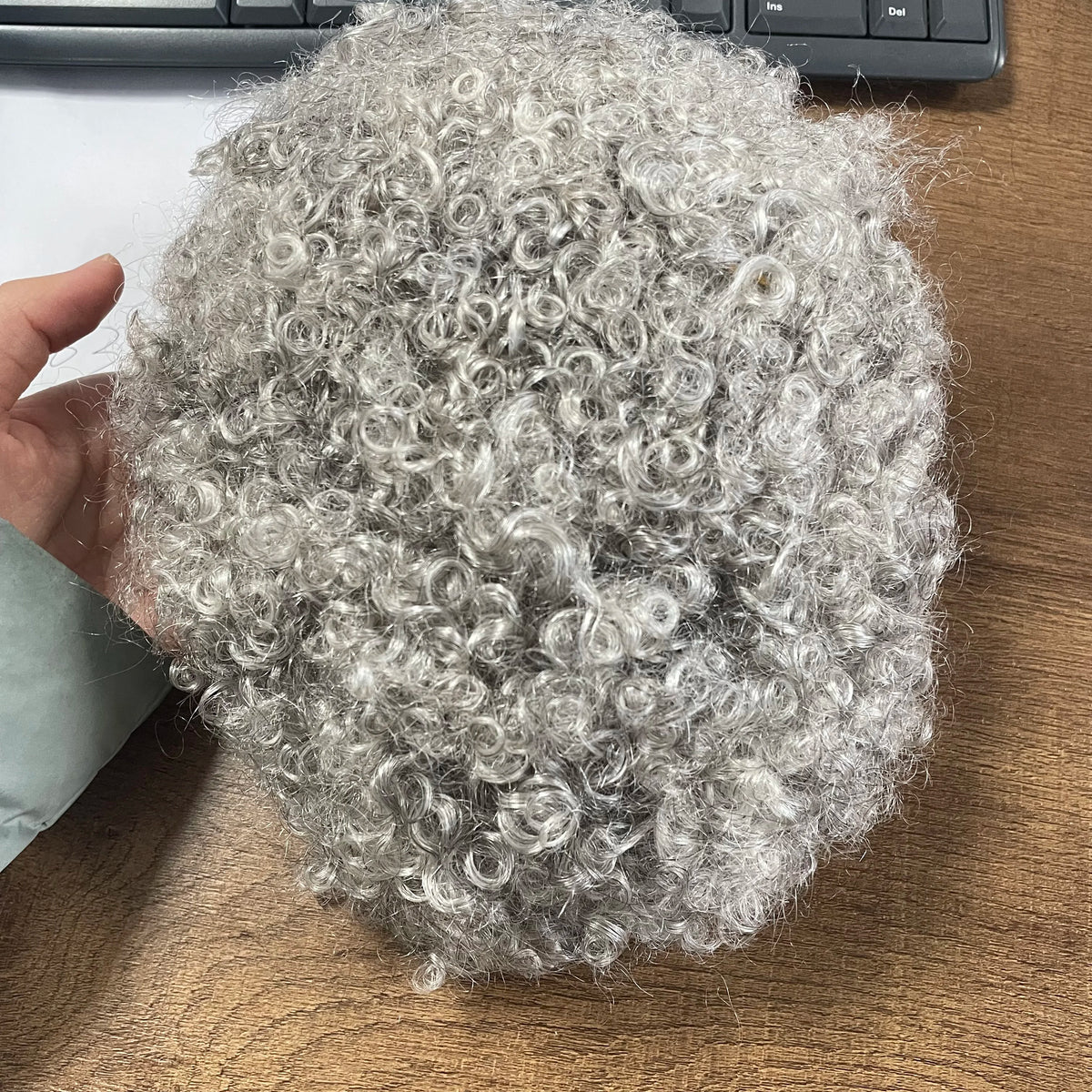 Undetectable Curly Human Hair Toupee Replacement for Women
