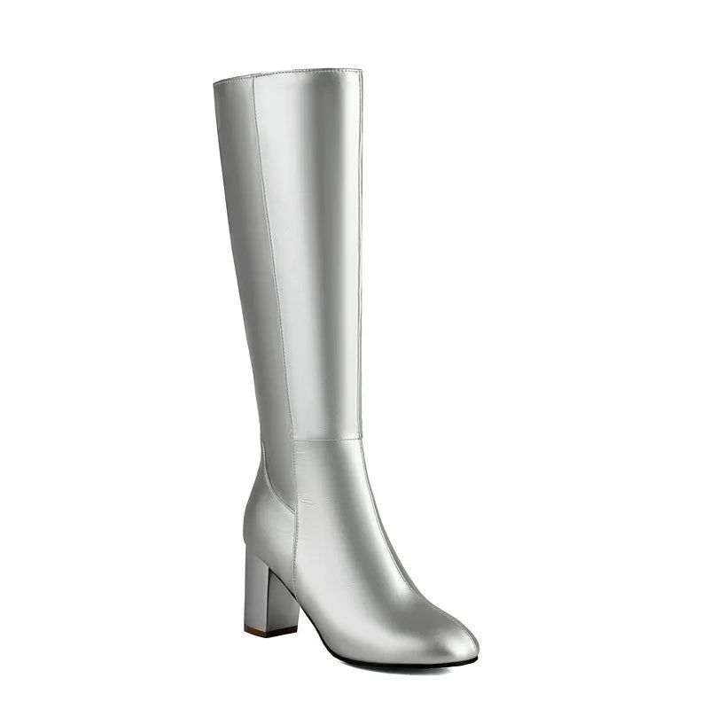 Knee High Platform Boots With Thick Heels for Women