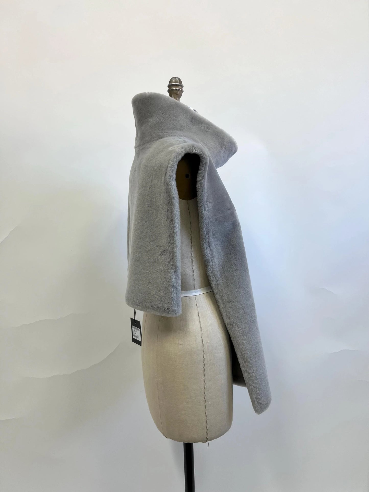 Mandarin Collar Faux Fur Vest
