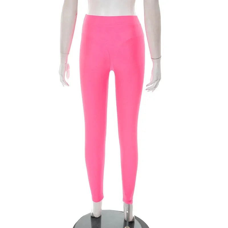 Sexy Pants Women Streetwear Summer 2025 New Solid Color Seamless High Waist Peach Hip Lift Back Fitness Slimming Sports Trousers