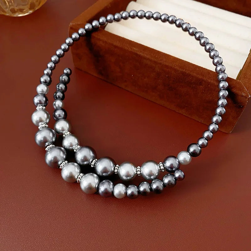 Imitation Pearl Torque Necklace
