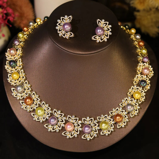 Classic Round Crystal Jewelry Set