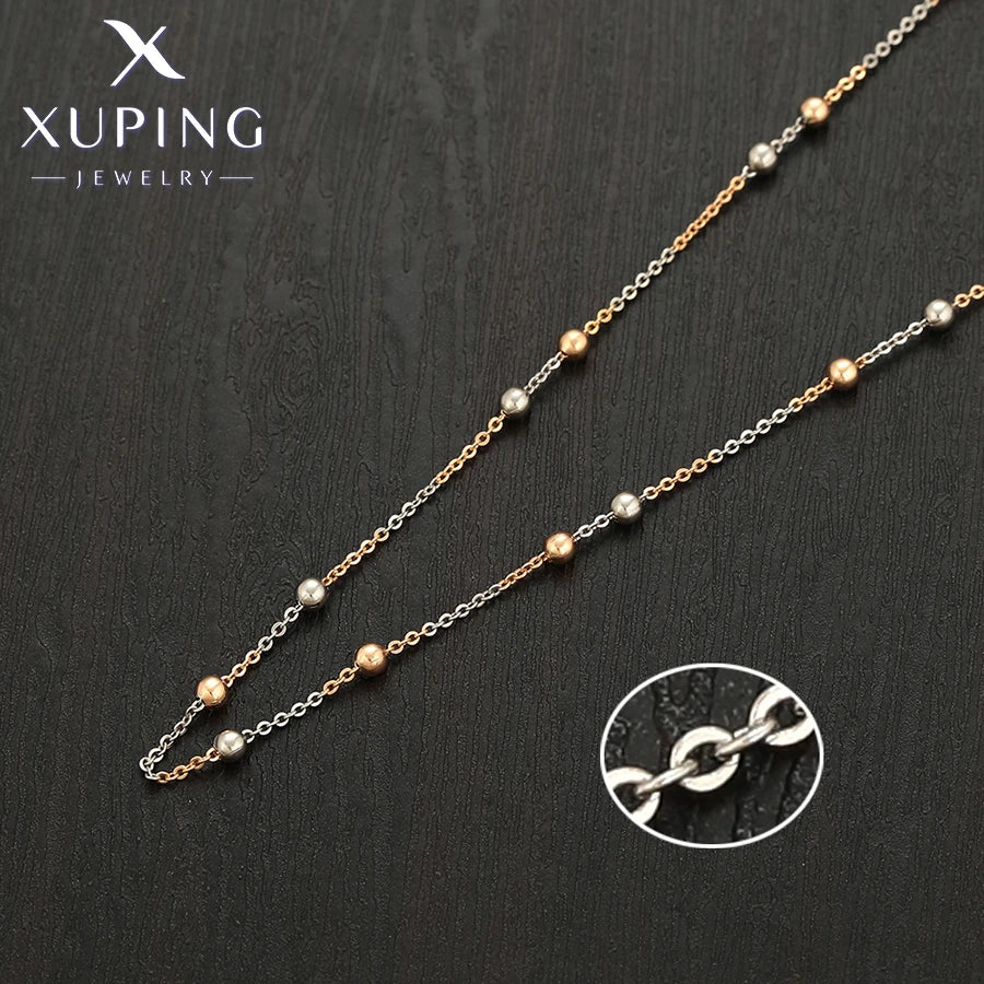 Multicolor Beaded Copper Chain Necklace for Women