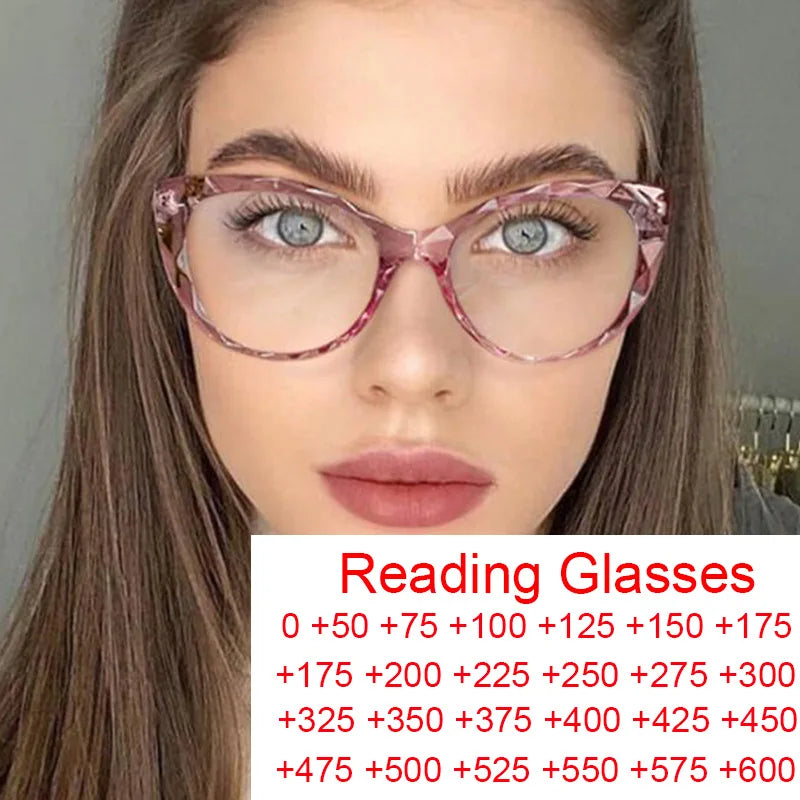 Stylish Cat Eye Blue Light Reading Glasses for Women