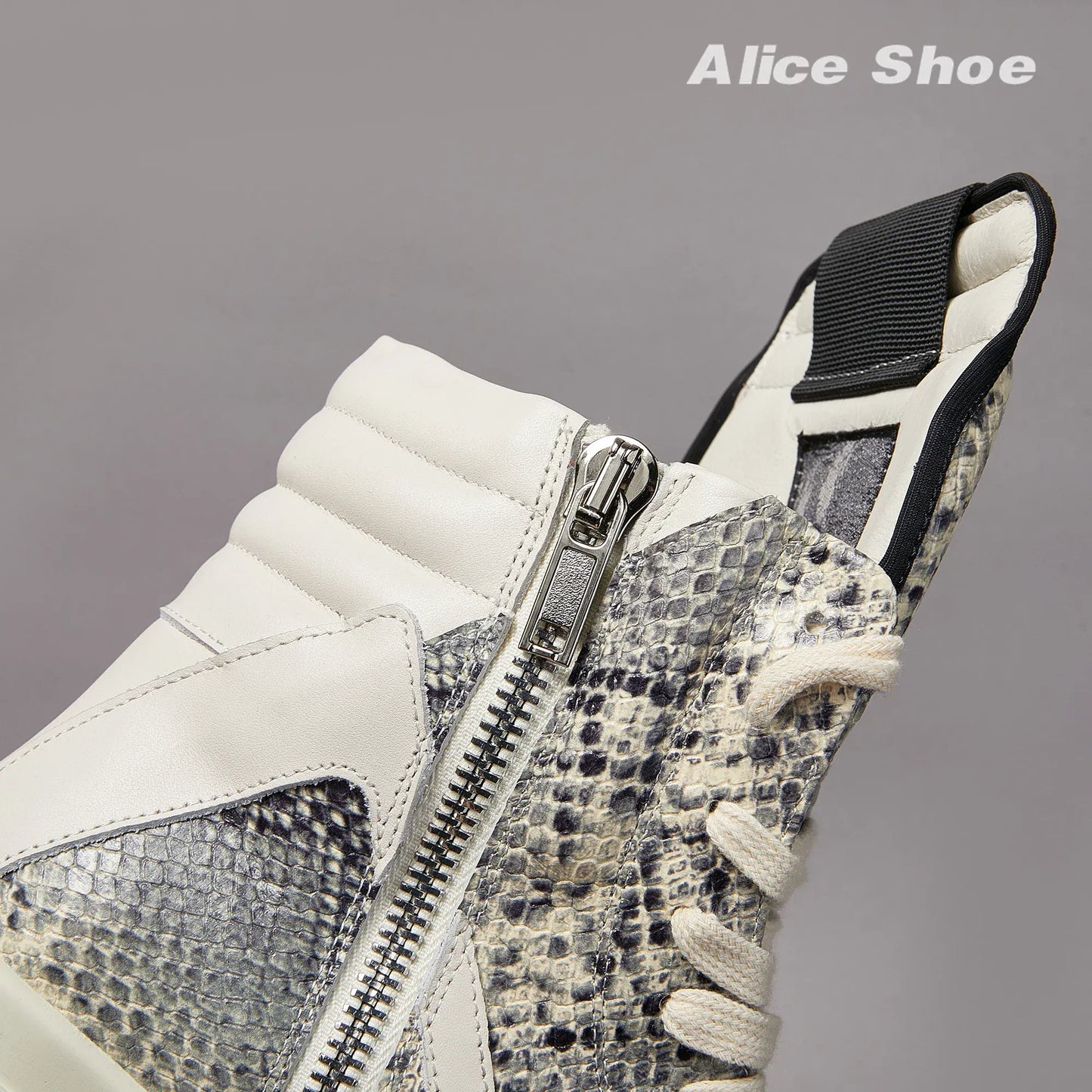 Premium Leather Platform Ankle Boots