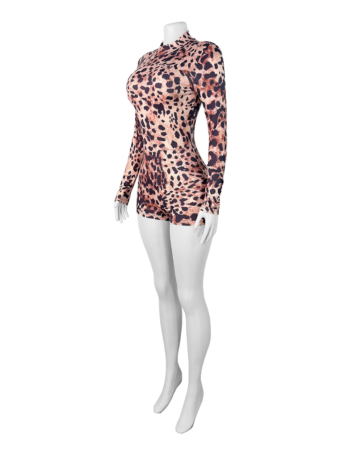 FAGADOER Y2K Sexy Leopard Print Bodycon Jumpsuits Women Spring New Skinny One Piece Rompers Midnight Streetwear Workout Overalls