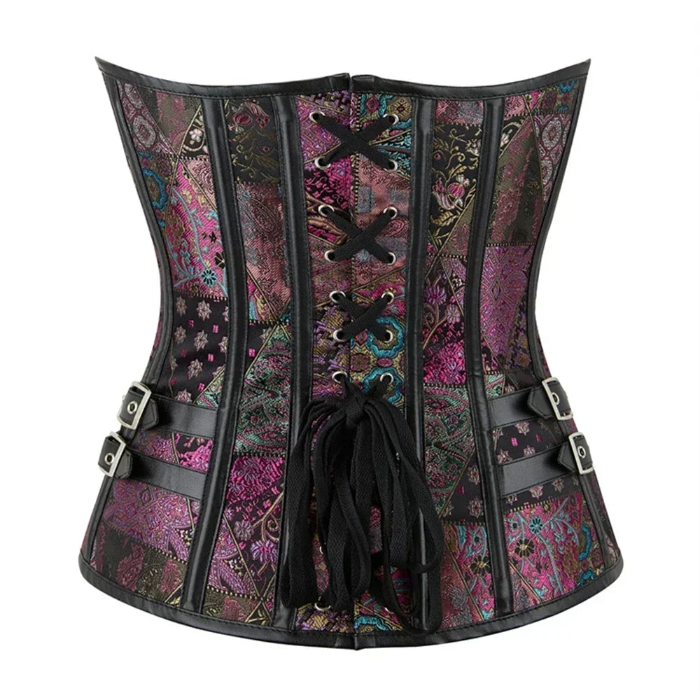 Elegant Retro Gothic Overbust Corset Tops for Women