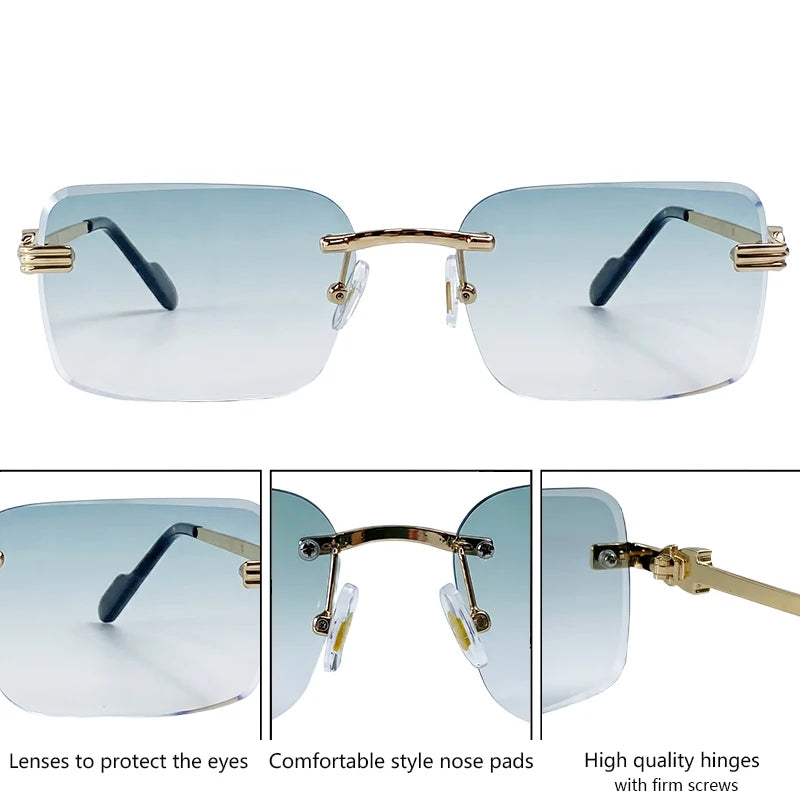 Rimless Photochromic Sunglasses