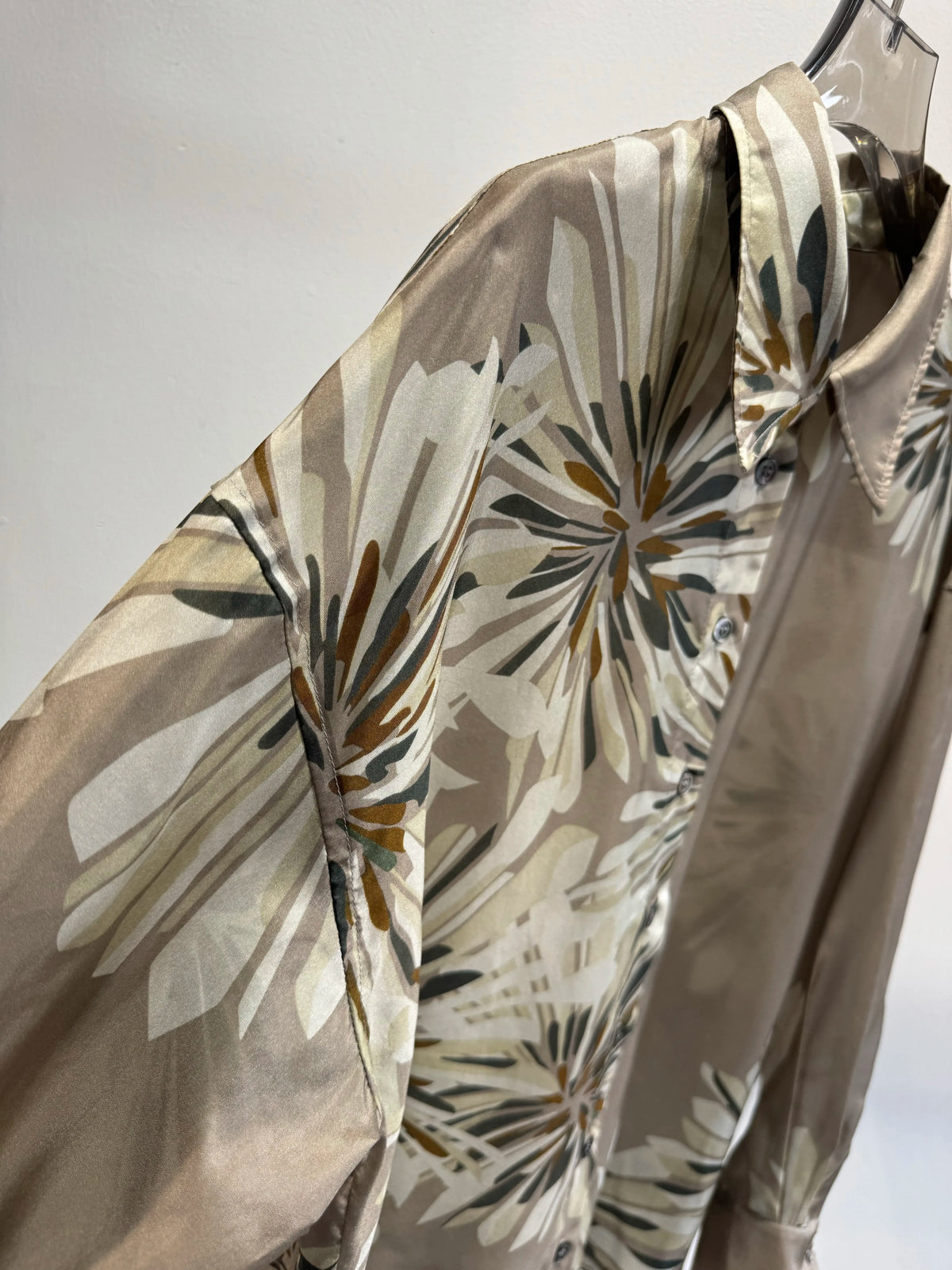 Loose Floral Print Silk Resort Five Piece Set for Women