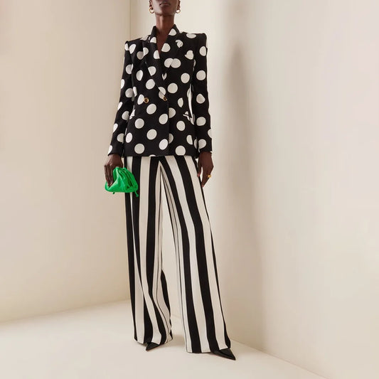 High End Fashion Ladies Pants Suit For Women Loose Female Business Work Wear Formal Jacket Blazer and Trouser 2 Piece Sets