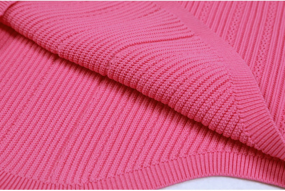 O Neck Knit Sweater Coat