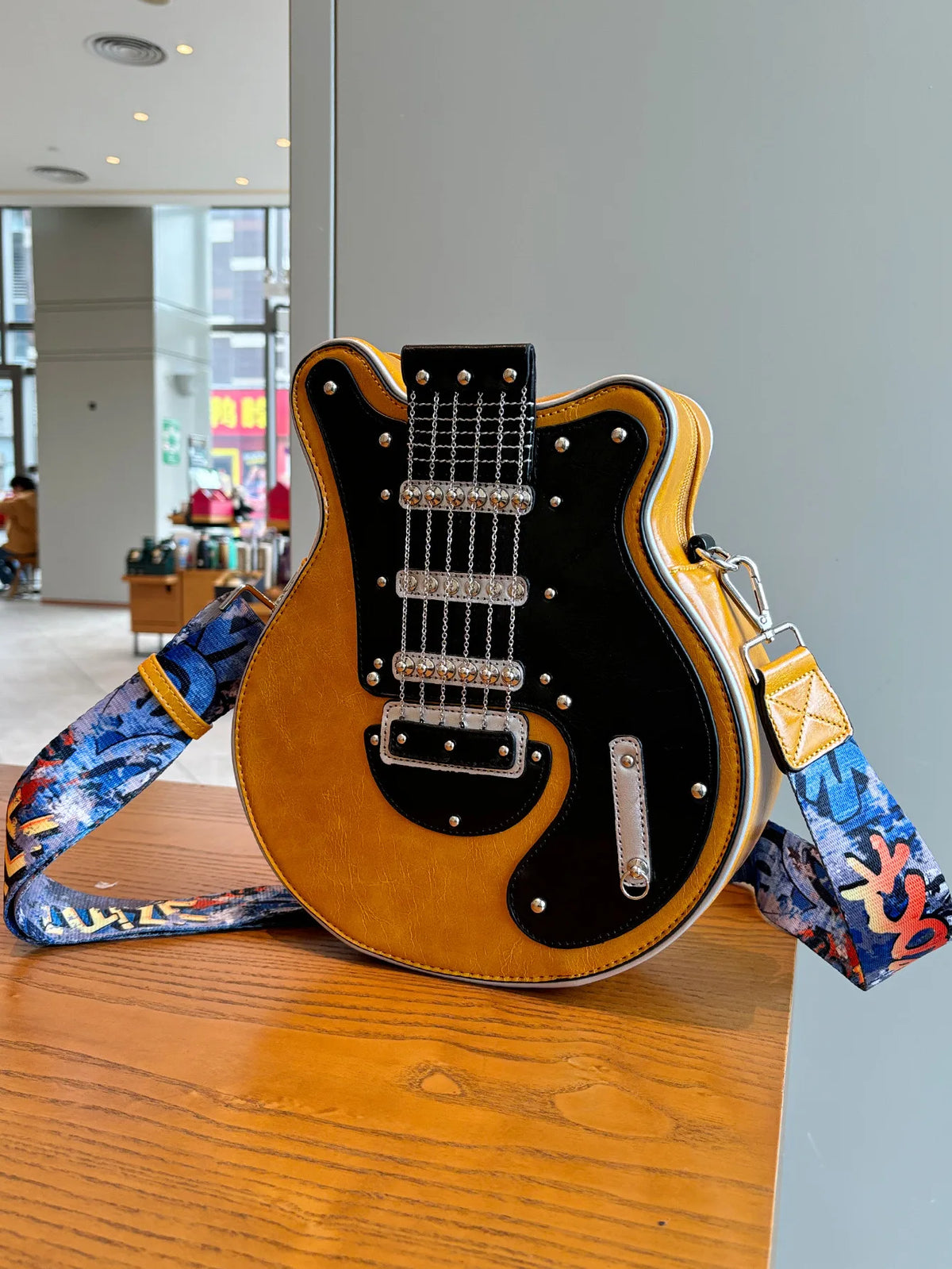 Y2K Guitar Shaped Crossbody Bag