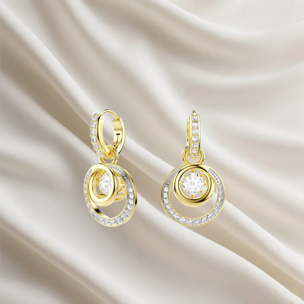 Sparkling Inlaid Pearl Pendant Jewelry Set for Women