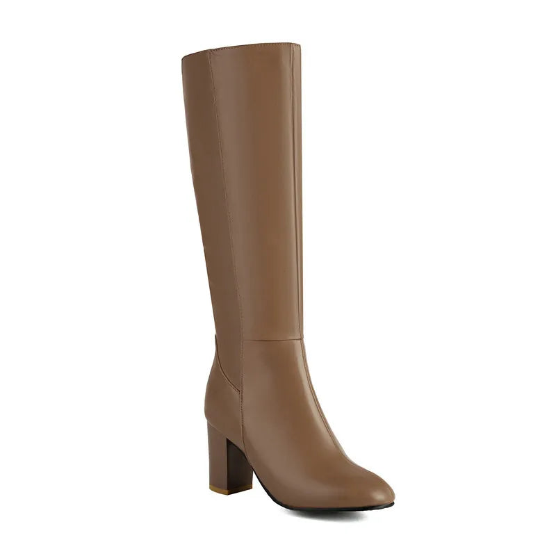 Knee High Platform Boots With Thick Heels for Women