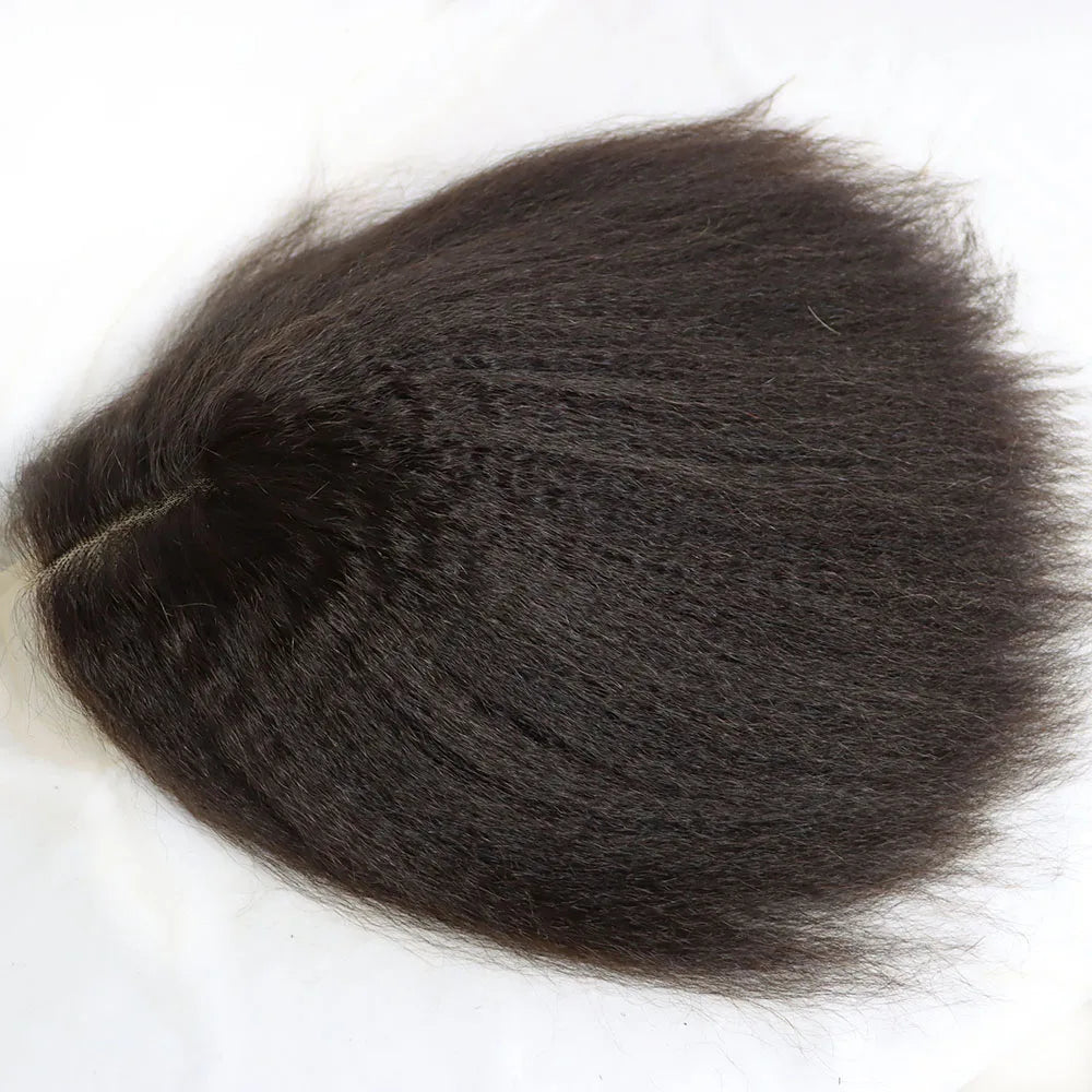 Kinky Straight Brazilian Human Hair Lace Front Bob Wig for Women