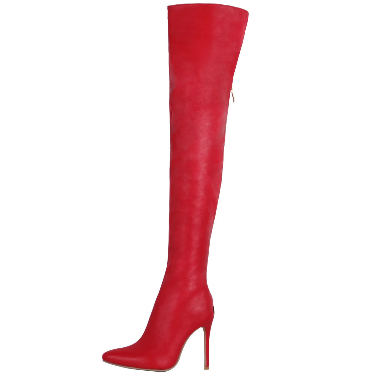 Patent Leather Thigh High Pointed Toe Boots for Women