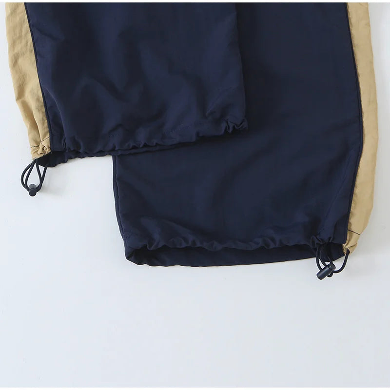 Color Block Two Piece Tracksuit With Cropped Jacket for Women