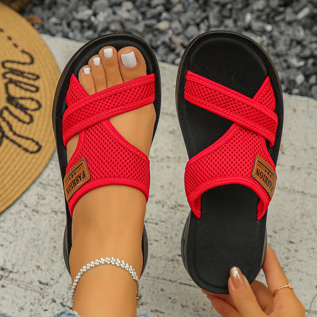 Lightweight Soft Sole Beach Slide Sandals for Women