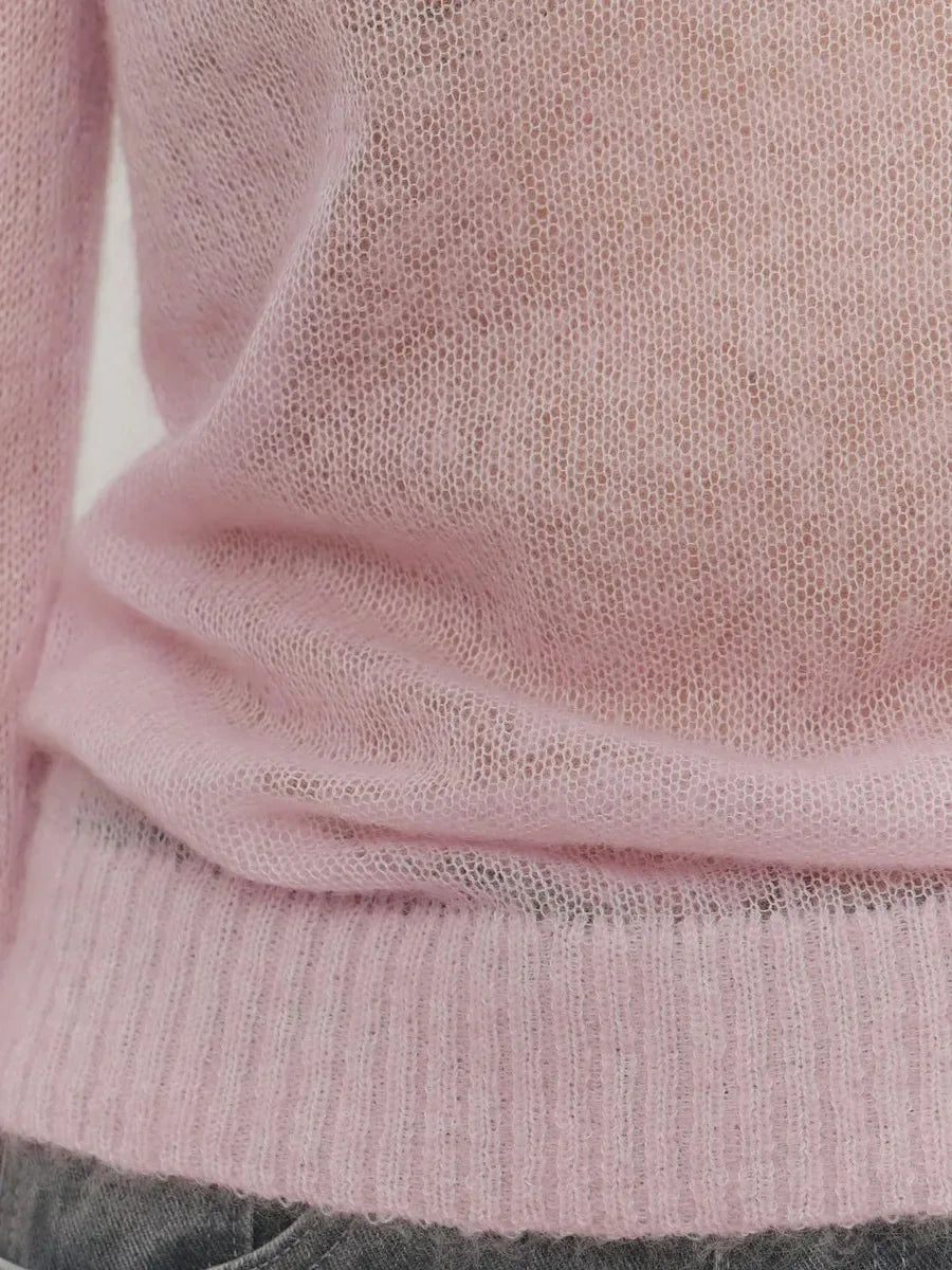 See Through Mesh Knit Sweater