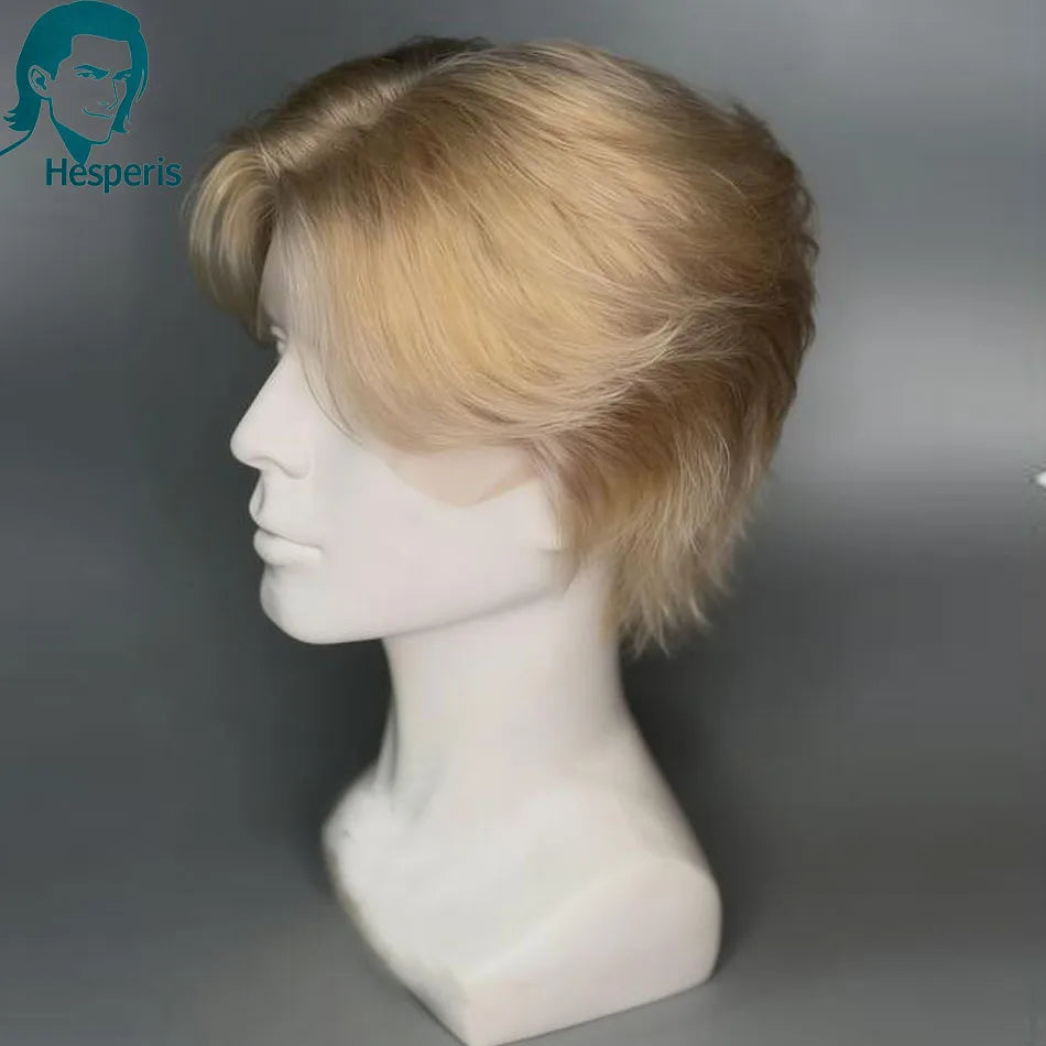 Soft Wavy Transparent Lace Front Human Hair Wig For Men