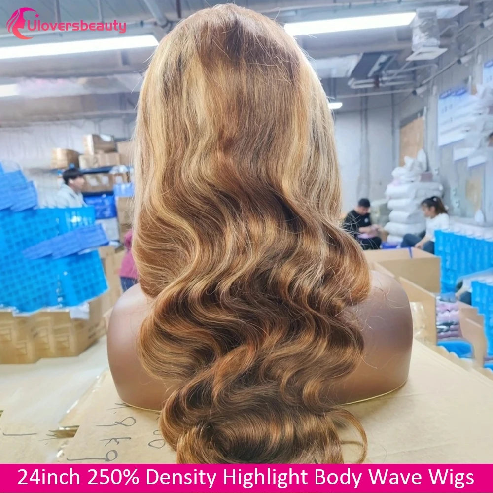 Highlight Body Wave Lace Front Human Hair Wig for Women