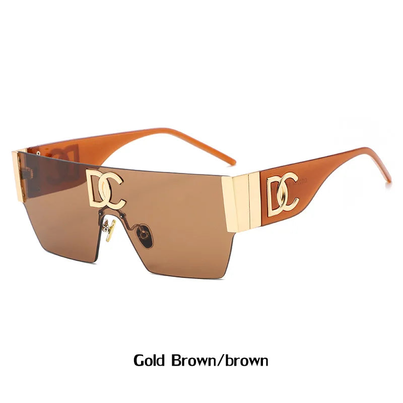 Oversized Shield Sunglasses With UV Protection for Women