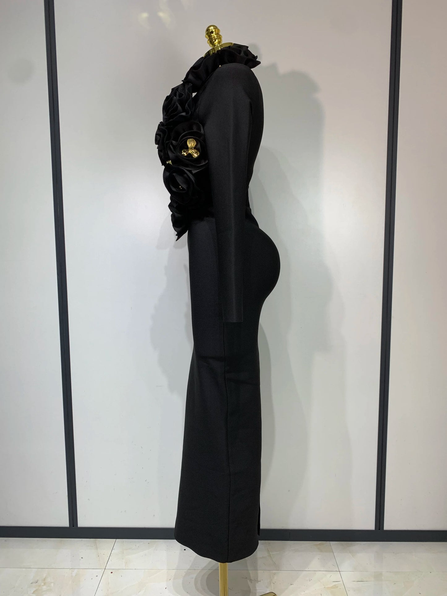 2025 New Fashion 3D Flower Sleeveless Bodycon Bandage Dress Women Celebrity Elegant Party Club Luxury Birthday Dress Vestidos ﻿