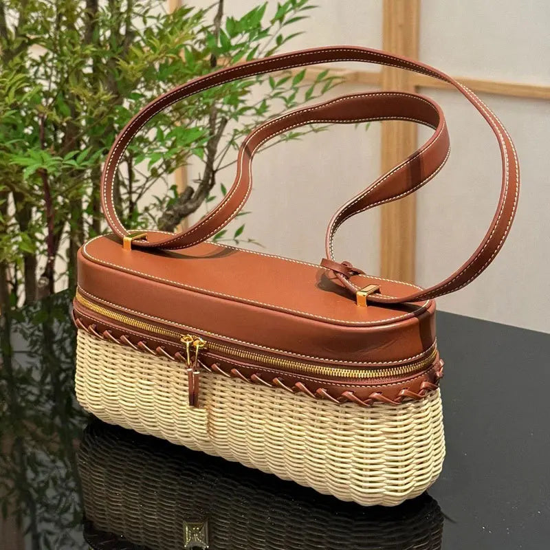 Handwoven Straw Tote Bag