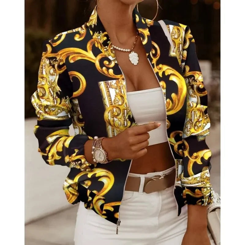 Stand Collar Zip Jacket