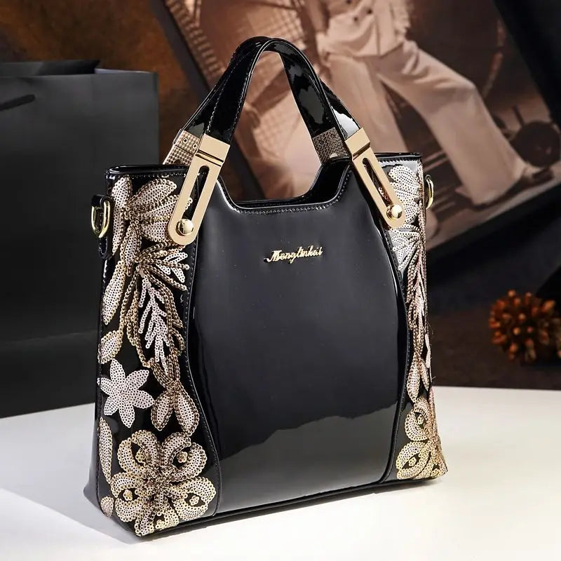 2025 New Fashion Patent Leather Handbag Shoulder Cross-body Handbags for Women Sac À Main Femme