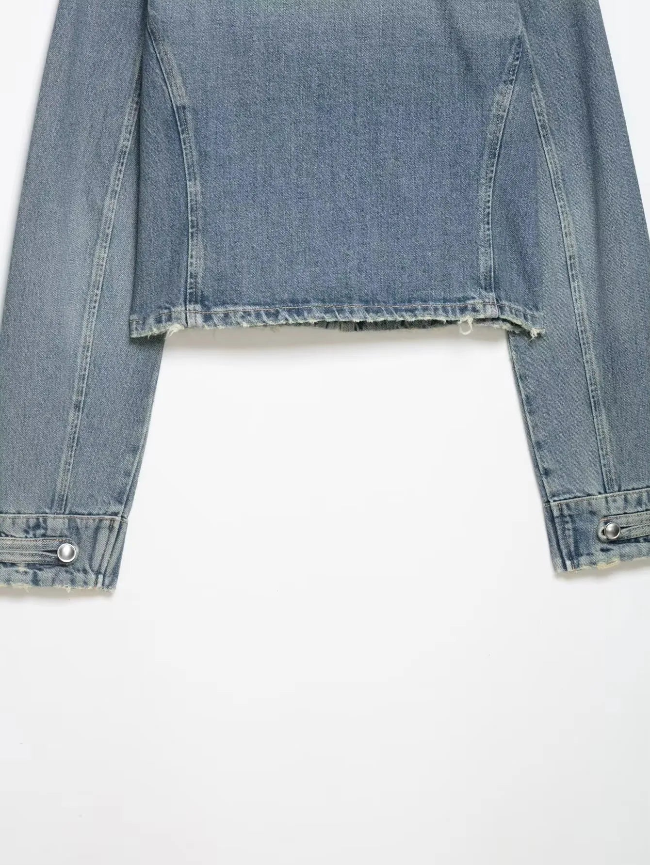 Vintage Inspired Retro Stand Collar Denim Jacket for Women