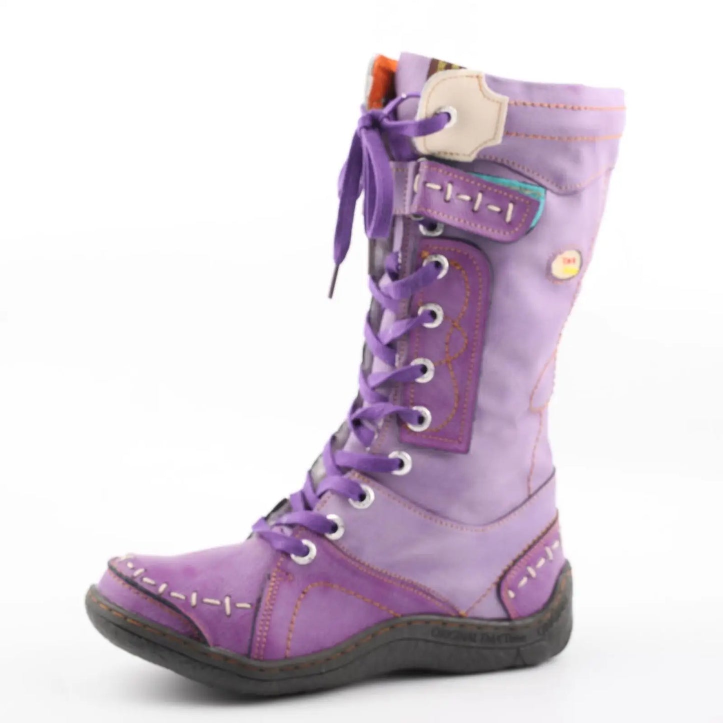 Hand Stitched Leather Mid Calf Boots