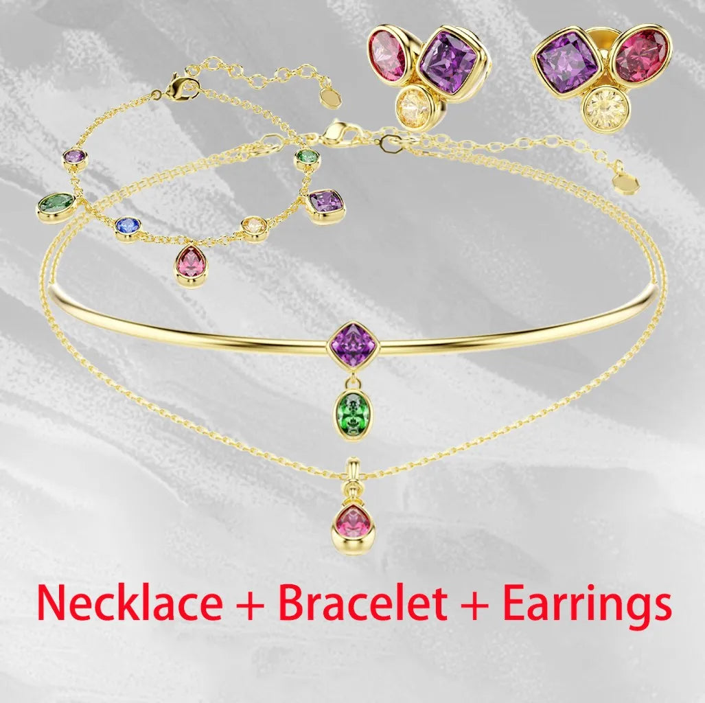 Dazzling Zircon Crystal Statement Necklace for Women