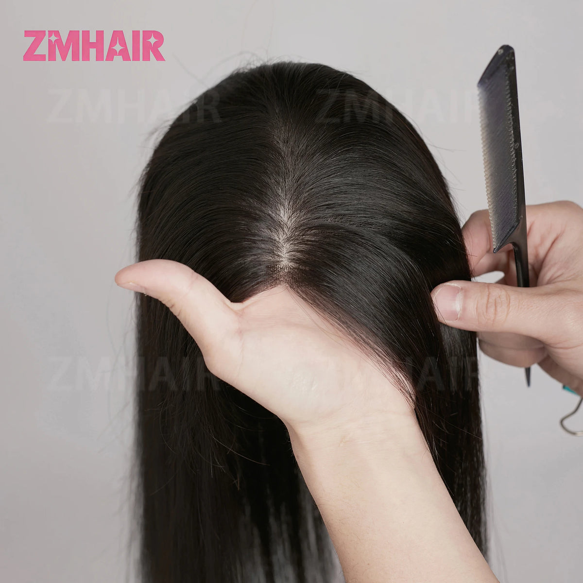 Silk Base Straight European Virgin Human Hair Wig For Women