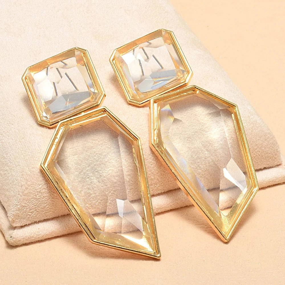 Transparent Earrings Hanging Irregular Dangle earrings High Quality Resin Drop Earrings Women's Accessories Wholesale