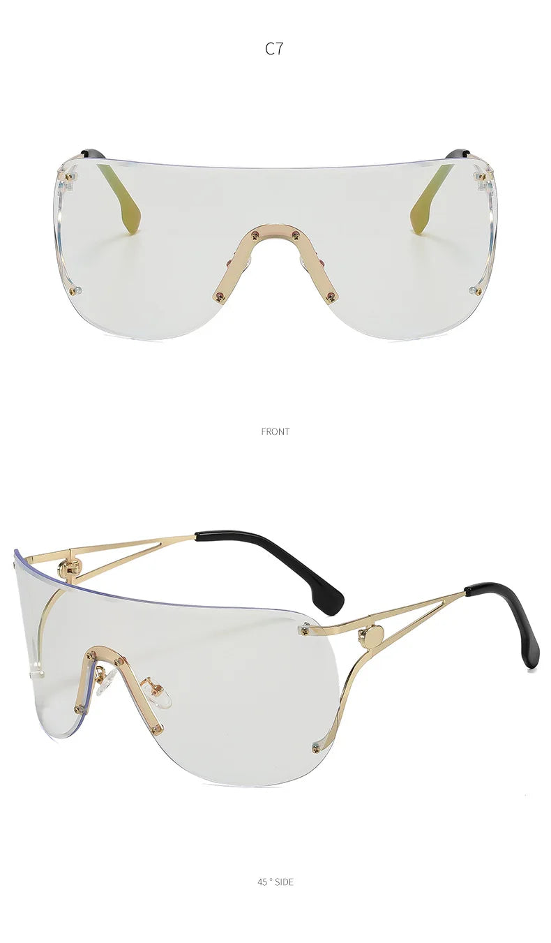 Oversized Shield Fashion Sunglasses