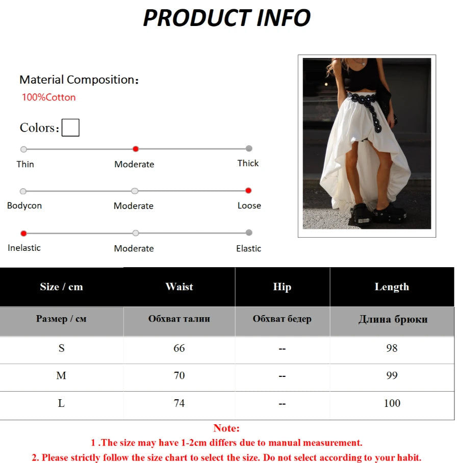 Cotton Ruched Asymmetric Midi Skirt