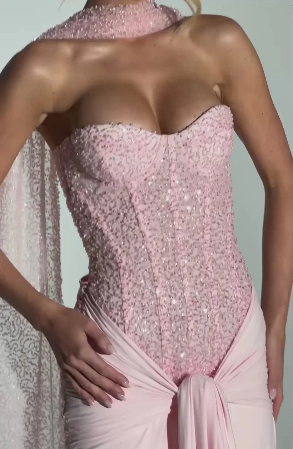 Mila Strapless Sleeveless Wedding Party Dresses Customized Back Zip Mermaid Evening Dresses Beaded Elegant vestidos de fiesta