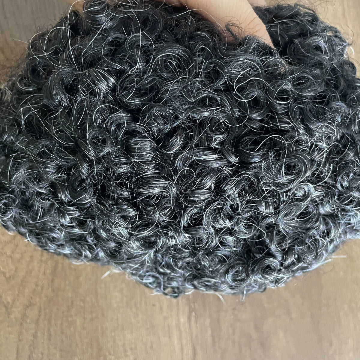 Undetectable Curly Human Hair Toupee Replacement for Women