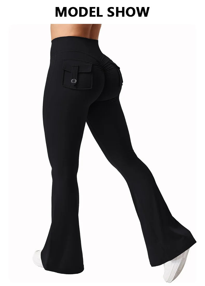 High Waist Push Up Workout Leggings With Pocket for Women