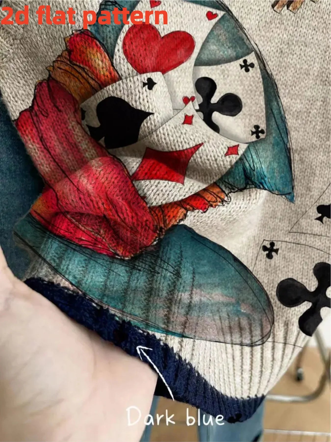 Digital Print Four Season Knit Pullover Vest for Women
