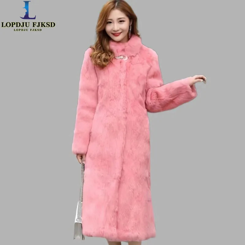 Classic Round Neck Button Front Long Sleeve Coat For Women
