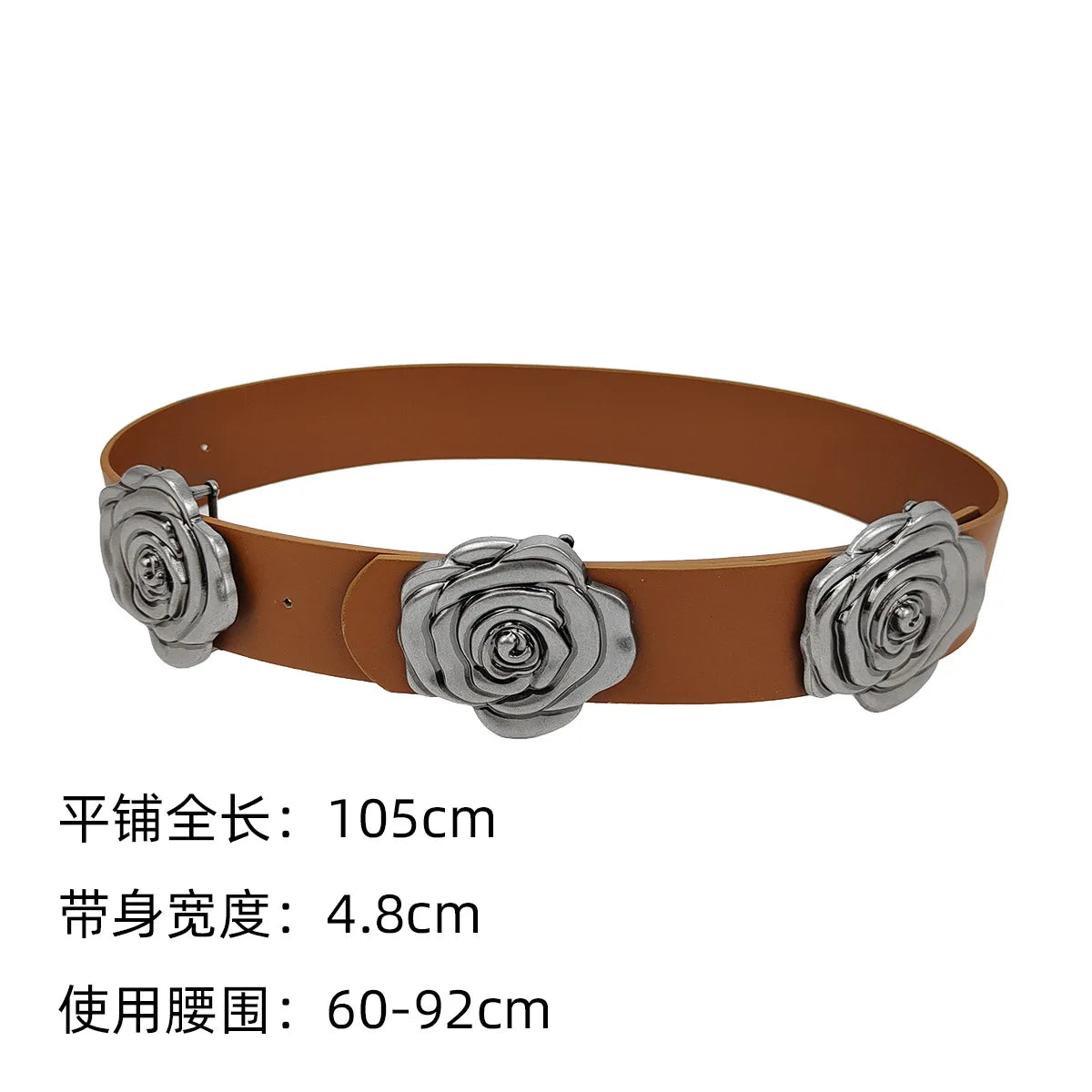 Statement Camellia Floral Wide Waist Belt for Women