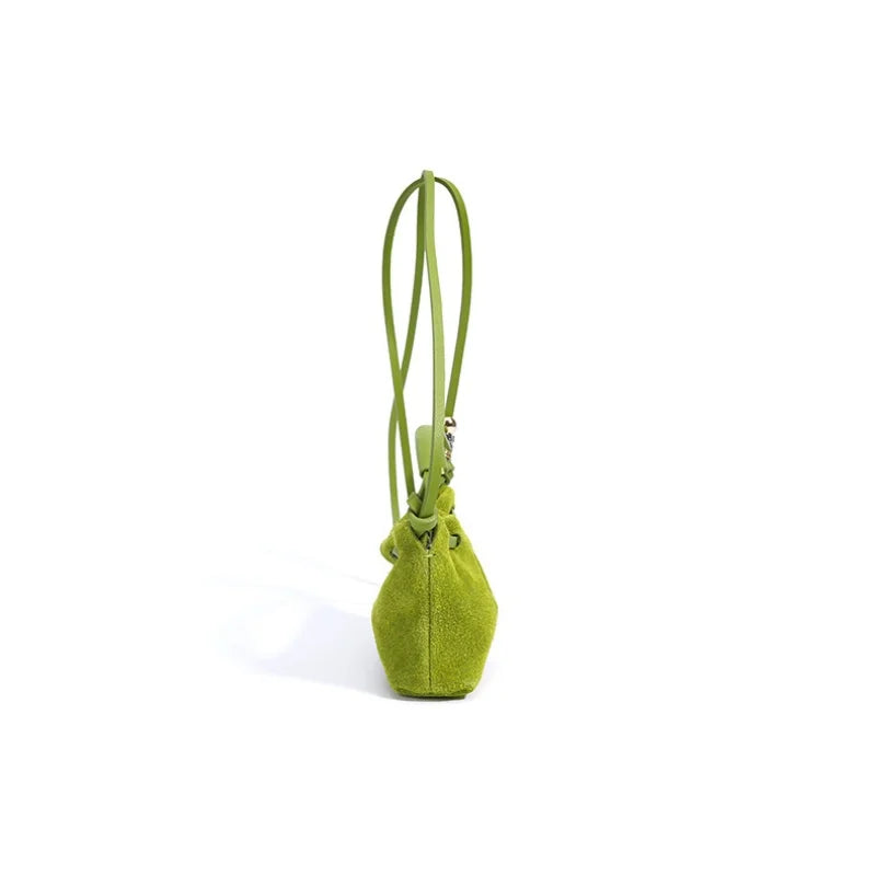 Cloud Pleated Mini Drawstring Bag