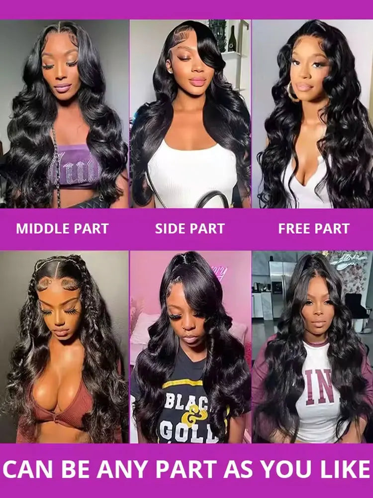 Preplucked Body Wave Lace Front Human Hair Wig For Women
